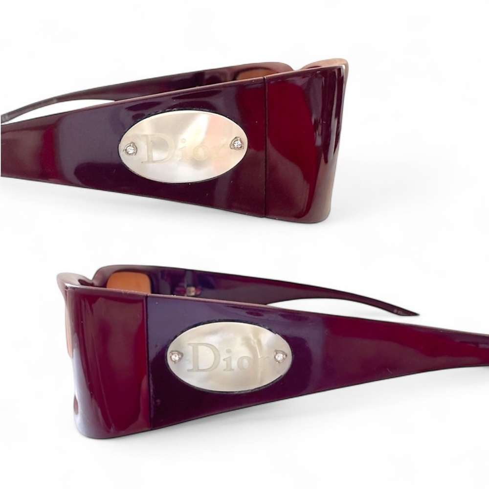 NWOT Christian Dior ClassicDior 2 CQJNF Burgundy Sunglasses Brown Gradient Lens - Picture 14 of 16